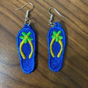Flip flop Earrings Free Standing Lace